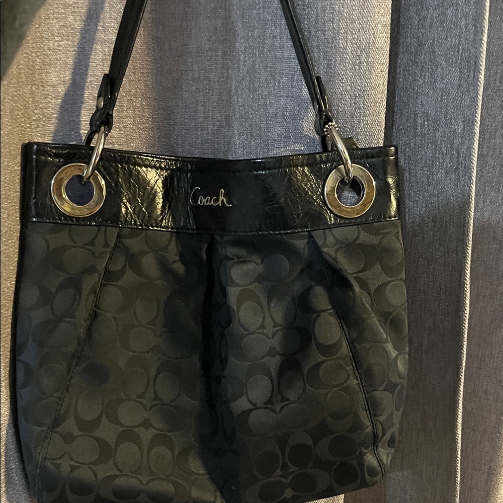 Coach Black Signature Shoulder Bag